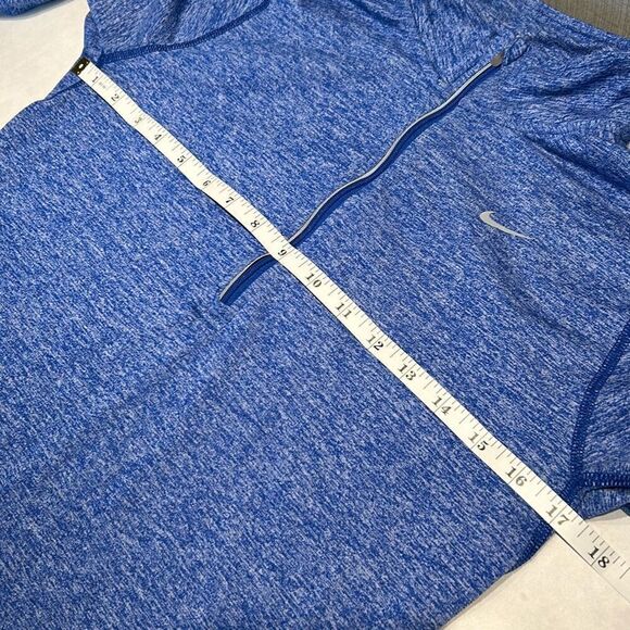 Nike Running 1/2 Zip Pullover Womens Fitted Sz Small Blue Thumb Holes Half Zip - Picture 8 of 10